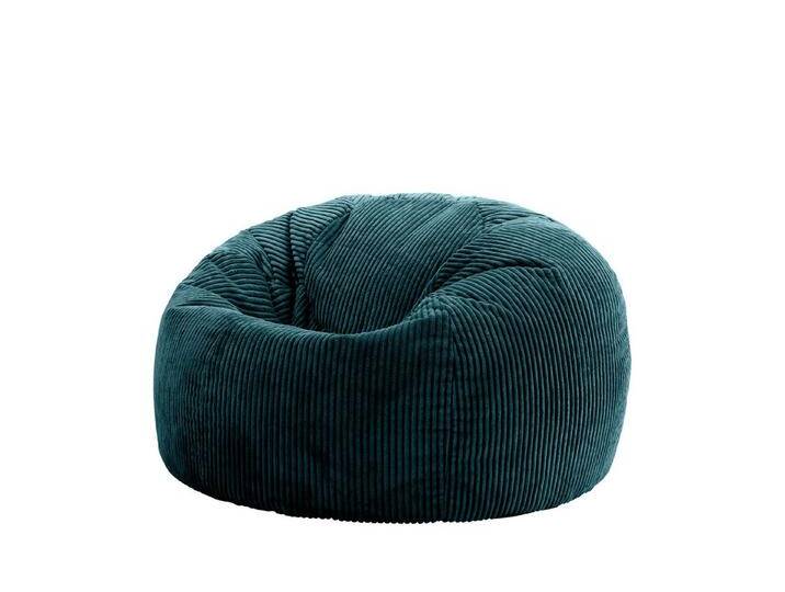 icon Sitzsack Klassischer Sitzsack aus Cord „Kingston“, 85x50cm, Made in Germany, für Erwachsene & Kinder, blau grün, blaugrün von OTTO