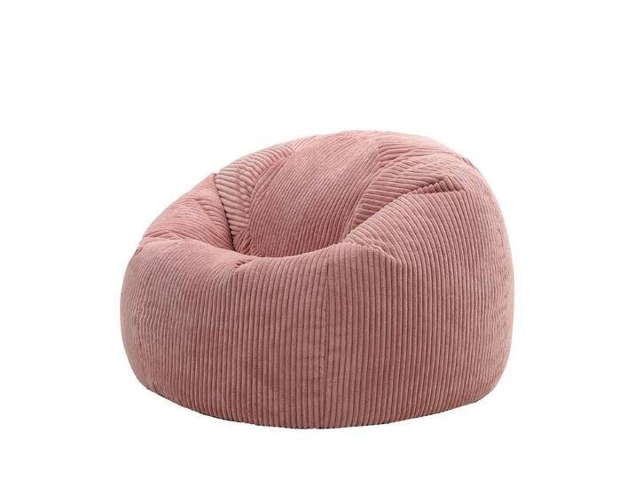 icon Sitzsack Klassischer Sitzsack aus Cord „Kingston“, 85x50cm, Made in Germany, für Erwachsene & Kinder, rosa, rosa von OTTO
