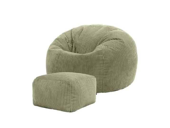 icon Sitzsack Klassischer Sitzsack aus Cord „Kingston“ mit Hocker (Spar-Set, 1 x Sitzsack, 1 x Fußhocker), 85x50cm, Made in Germany, für Erwachsene & Kinder von OTTO