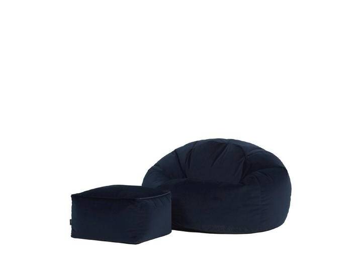 icon Sitzsack Klassischer Sitzsack aus Samt „Kingston“ mit Hocker (Spar-Set, 1 x Sitzsack, 1 x Fußhocker), 85x50cm, Made in Germany, für Erwachsene & Kinder von OTTO