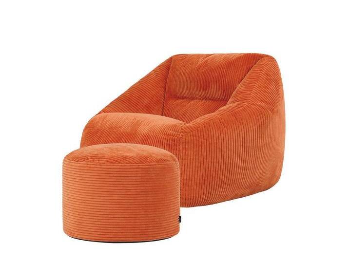 icon Sitzsack Riesen Sessel XXL aus Cord Flauschig „Natalia mit Sitzpouf (Spar-Set, 1 x Sitzsack-Sessel, 1 x Fußhocker), Sitzsack XXL, Made in Germany, für Erwachsene & Kinder, für Wohnzimmer von OTTO