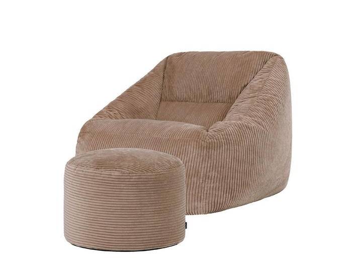 icon Sitzsack Riesen Sessel XXL aus Cord Flauschig „Natalia mit Sitzpouf (Spar-Set, 1 x Sitzsack-Sessel, 1 x Fußhocker), Sitzsack XXL, Made in Germany, für Erwachsene & Kinder, für Wohnzimmer von OTTO