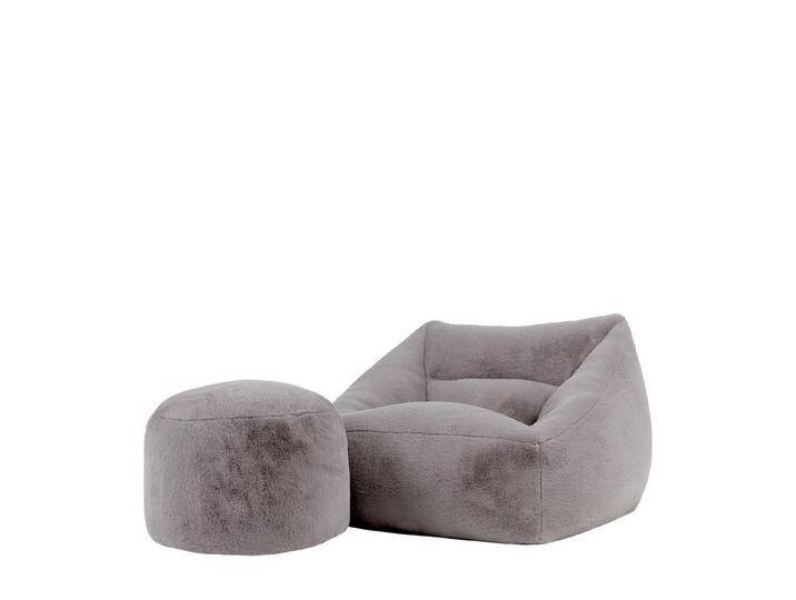 icon Sitzsack Riesen Sessel XXL aus Kunstfell Flauschig „Natalia mit Sitzpouf (Spar-Set, 1 x Sitzsack-Sessel, 1 x Fußhocker), Sitzsack XXL, Made in Germany, für Erwachsene & Kinder, für Wohnzimmer von OTTO