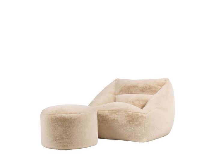 icon Sitzsack Riesen Sessel XXL aus Kunstfell Flauschig „Natalia mit Sitzpouf (Spar-Set, 1 x Sitzsack-Sessel, 1 x Fußhocker), Sitzsack XXL, Made in Germany, für Erwachsene & Kinder, für Wohnzimmer von OTTO