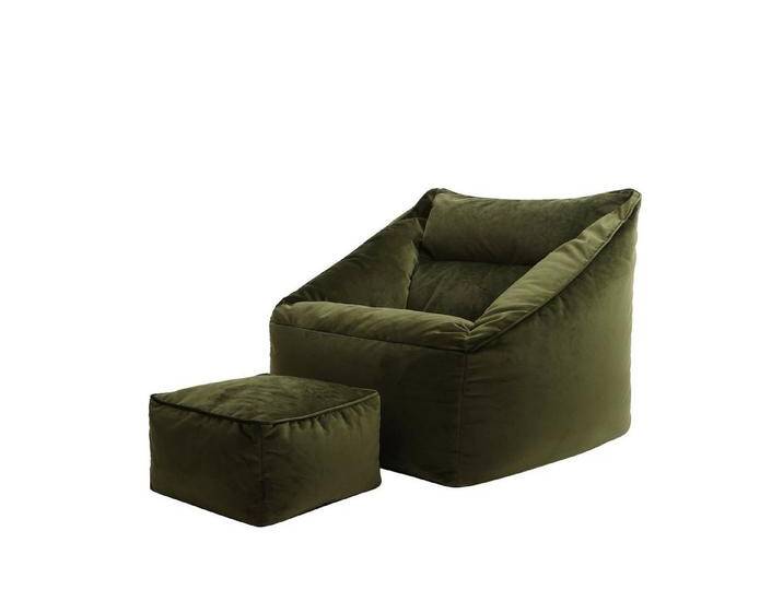 icon Sitzsack Riesen Sitzsack Sessel XXL aus Samt „Natalia\ mit Hocker (Spar-Set, 1 x Sitzsack-Sessel, 1 x Fußhocker), XXL, Made in Germany, für Erwachsene & Kinder, für Wohnzimmer von OTTO