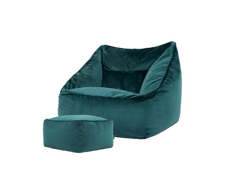 icon Sitzsack Riesen Sitzsack Sessel XXL aus Samt „Natalia\ mit Hocker (Spar-Set, 1 x Sitzsack-Sessel, 1 x Fußhocker), XXL, Made in Germany, für Erwachsene & Kinder, für Wohnzimmer von OTTO