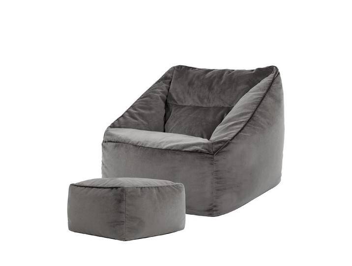 icon Sitzsack Riesen Sessel aus Samt „Natalia mit Hocker (Spar-Set, 1 x Sitzsack-Sessel, 1 x Fußhocker), Sitzsack XXL, Made in Germany, für Erwachsene & Kinder, für Wohnzimmer von OTTO
