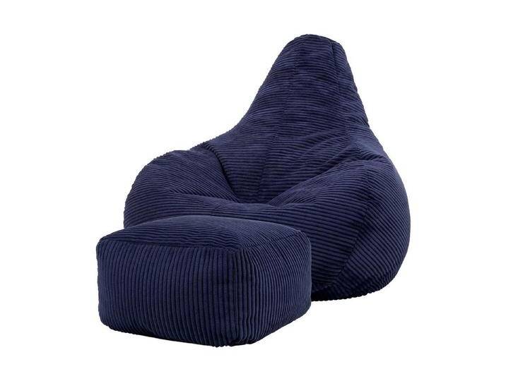icon Sitzsack Sessel mit Liege aus Cord „Dalton“ mit Hocker (Spar-Set, 1 x Sitzsack, 1 x Fußhocker), Sitzsack XXL Gaming Sitzsack, Made in Germany, für Erwachsene & Kinder von OTTO