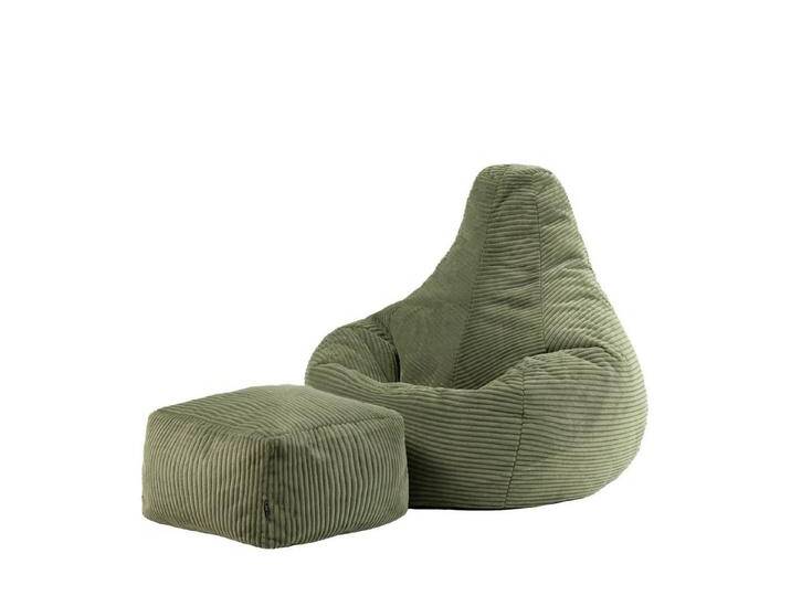 icon Sitzsack Sessel mit Liege aus Cord „Dalton“ mit Hocker (Spar-Set, 1 x Sitzsack, 1 x Fußhocker), Sitzsack XXL Gaming Sitzsack, Made in Germany, für Erwachsene & Kinder von OTTO