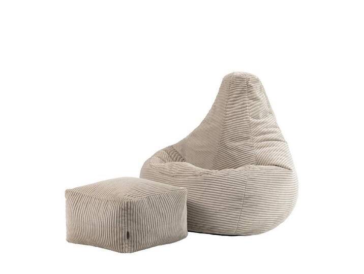 icon Sitzsack Sessel mit Liege aus Cord „Dalton“ mit Hocker (Spar-Set, 1 x Sitzsack, 1 x Fußhocker), Sitzsack XXL Gaming Sitzsack, Made in Germany, für Erwachsene & Kinder von OTTO