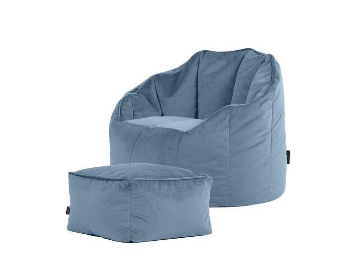 icon Sitzsack Sitzsack Sessel aus Samt „Sirena“ mit Hocker (Spar-Set, 1 x Sitzsack, 1 x Fußhocker), XXL, Made in Germany, für Erwachsene & Kinder von OTTO