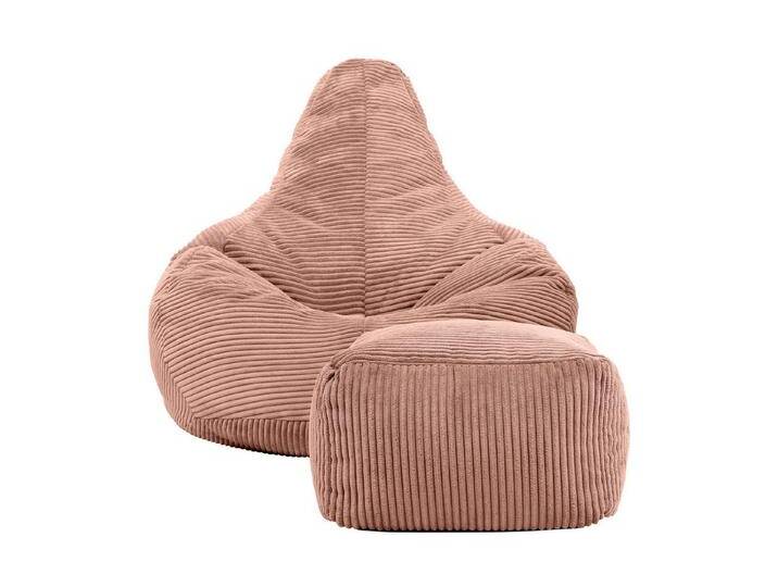 icon Sitzsack Sitzsack Sessel mit Liege aus Cord „Dalton“ mit Hocker (Spar-Set, 1 x Sitzsack, 1 x Fußhocker), XXL Gaming Sitzsack, Made in Germany, für Erwachsene & Kinder von OTTO