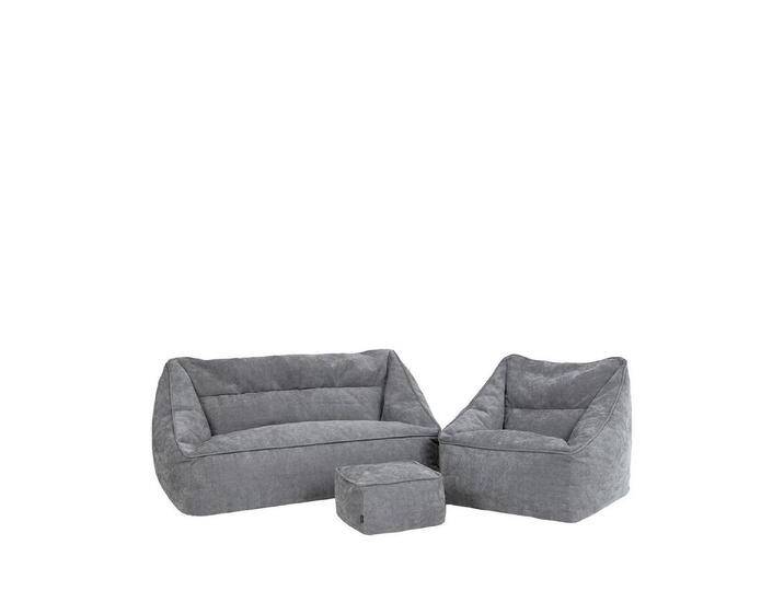 icon Sitzsack Sofa und Sessel aus Chenille „Cecilia mit Sitzpouf (Spar-Set, 1 x Sofa, 1 x Sessel, 1 x Hocker), Made in Germany, für Erwachsene, Sitzsack XXL von OTTO