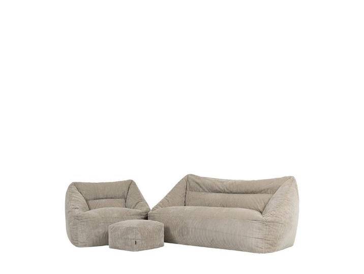 icon Sitzsack Sofa und Sessel aus Cord „Cecilia mit Sitzpouf (Spar-Set, 1 x Sofa, 1 x Sessel, 1 x Hocker), Made in Germany, für Erwachsene, Sitzsack XXL von OTTO