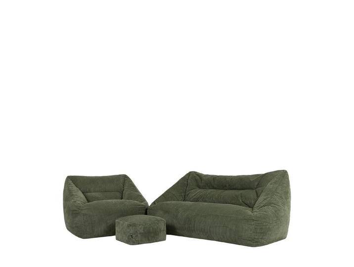 icon Sitzsack Sofa und Sessel aus Cord „Cecilia mit Sitzpouf (Spar-Set, 1 x Sofa, 1 x Sessel, 1 x Hocker), Made in Germany, für Erwachsene, Sitzsack XXL von OTTO
