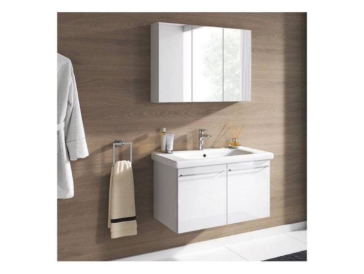 inter Badmöbel-Set Corsica 2 tlg. Hochglanz Spiegelschrank Waschbeckenschrank 80cm, (Komplett- Set. Badmöbelset, Waschbeckenunterschrank mit Keramik Waschbecken, + Spiegelschrank), Hochglanz von OTTO