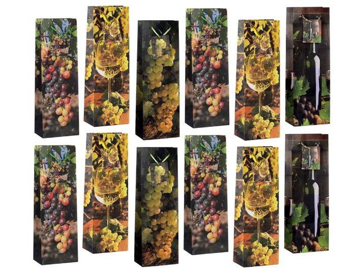 laro Geschenkbox Flaschentüten Premium 10-100 Stk (96 St), Flaschentüten Trauben Weinglas von OTTO
