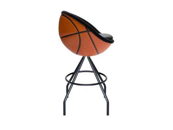 lillus Barhocker ALLNET Basketball Bar- und Tresenhocker, MADE IN GERMANY, LIEBEVOLLE HANDARBEIT, INDIVIDUALISIERBAR, SItzhöhe-76cm, Echtleder-schwarz von OTTO