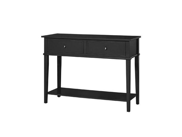 loft24 Konsolentisch Franklin, Ablagetisch mit 2 Schubladen, Landhaus, Breite 104 cm, schwarz, schwarz von OTTO