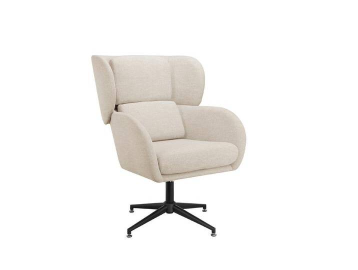 loft24 Relaxsessel Hudgens (1-St), Ohrensessel, Sessel, Postersessel, Stoffbezug, Metallgestell, weiß, creme von OTTO