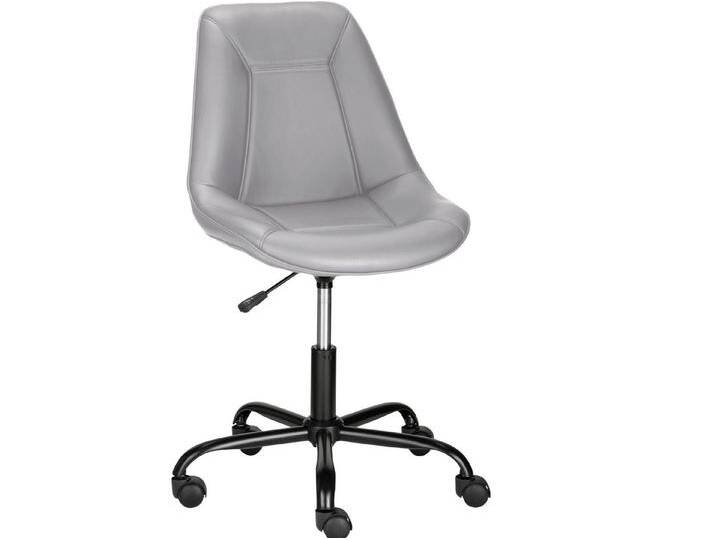 loft24 Schreibtischstuhl Kenji (1 St), Drehstuhl in Lederoptik, Bürostuhl, sitzhöhenverstellbar, grau von OTTO