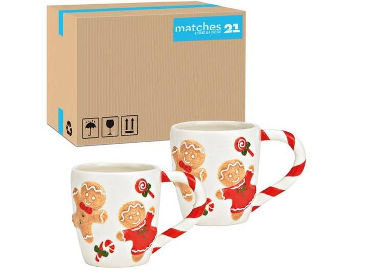 matches21 HOME & HOBBY Tasse Lebkuchenfigur Weihnachts-Tassen Keramik 36er Karton in 10 cm, 320 ml, Keramik, Spülmaschinenfeste Kaffeetassen Kaffee-Becher als Glühweintassen matches21 HOME & HOBBY Tasse Lebkuchenfigur Weihnachts-Tassen Keramik 36er Karton in 10 cm, 320 ml, Keramik, Spülmaschinenfeste Kaffeetassen Kaffee-Becher als Glühweintassen von OTTO