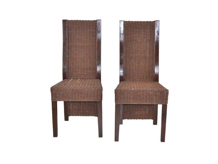 moebel-direkt-online Rattanstuhl 2er-Set Rattanstuhl in drei Farben, handgeflochten (Spar-Set), 2er-Set, handgeflochten, braun, braun von OTTO