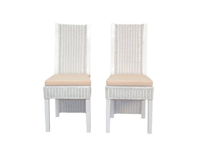 moebel-direkt-online Rattanstuhl Luis 2Rattanstühle inklusive Sitzkissen (Spar-Set, 2 St), 2er-Set (2 Stück), weiß, weiß von OTTO