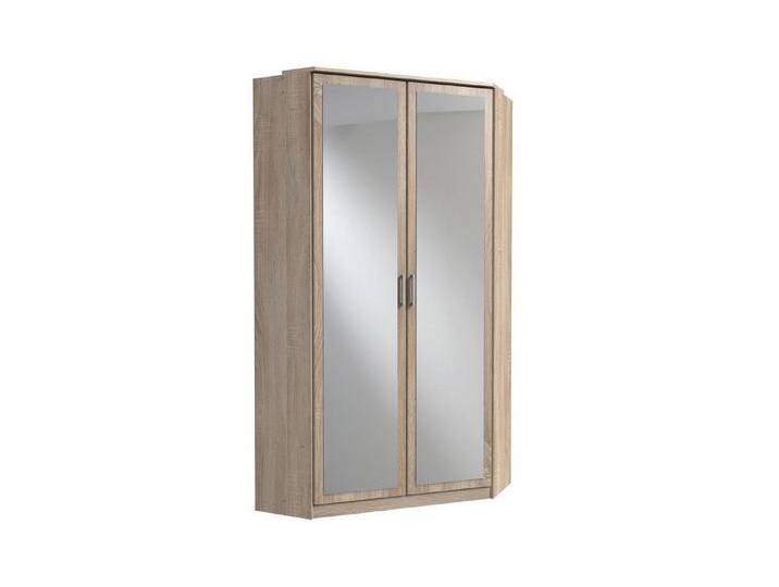 möbel-direkt.de Kleiderschrank Click in Eiche Sägerau (komplett, 1-St., Kleiderschrank) Made in Germany, Eckkleiderschrank mit Spiegel von OTTO