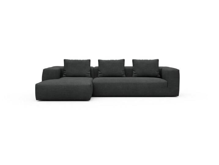 moebelfaktor Ecksofa Fred Chaiselongue links mit 2,5-Sitzer, Modular, tief, komfortabel, breite Armlehnen, braun, 529-Charcoal von OTTO