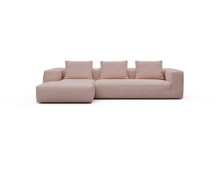 moebelfaktor Ecksofa Fred Chaiselongue links mit 2,5-Sitzer, Modular, tief, komfortabel, breite Armlehnen, rosa, 312-Blush von OTTO
