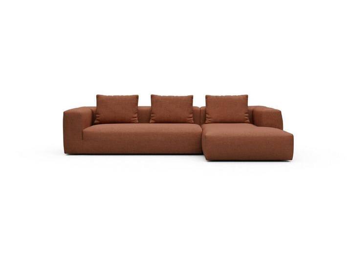moebelfaktor Ecksofa Fred Chaiselongue rechts mit 2,5-Sitzer, Modular, tief, komfortabel, breite Armlehnen, braun, 301-Weda-Rust von OTTO