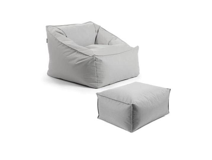 mokebo Sitzsack Der Sunnyboy (mit Hocker), Bean Bag Outdoor für Kinder & Erwachsene, Gartenliege in Grau, grau, Grau von OTTO