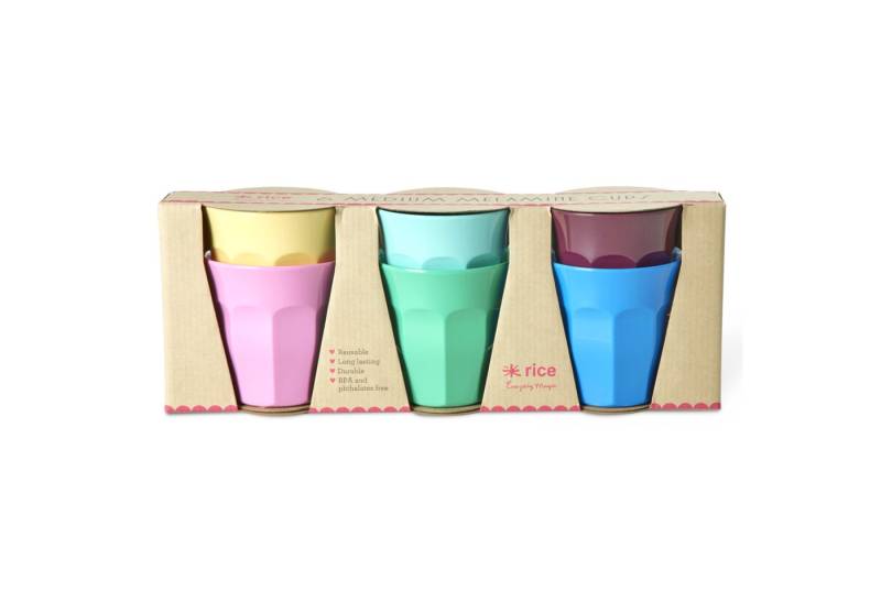 rice Becher Rice Melamin 6er Becher Set Medium Show Your Colors, Melamin von rice