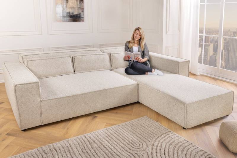 riess-ambiente Ecksofa BOSSA NOVA 265cm antik taupe, Einzelartikel 1 Teile, Wohnzimmer · Microfaser · L-Form · inkl. Kissen · Modern Design von riess-ambiente
