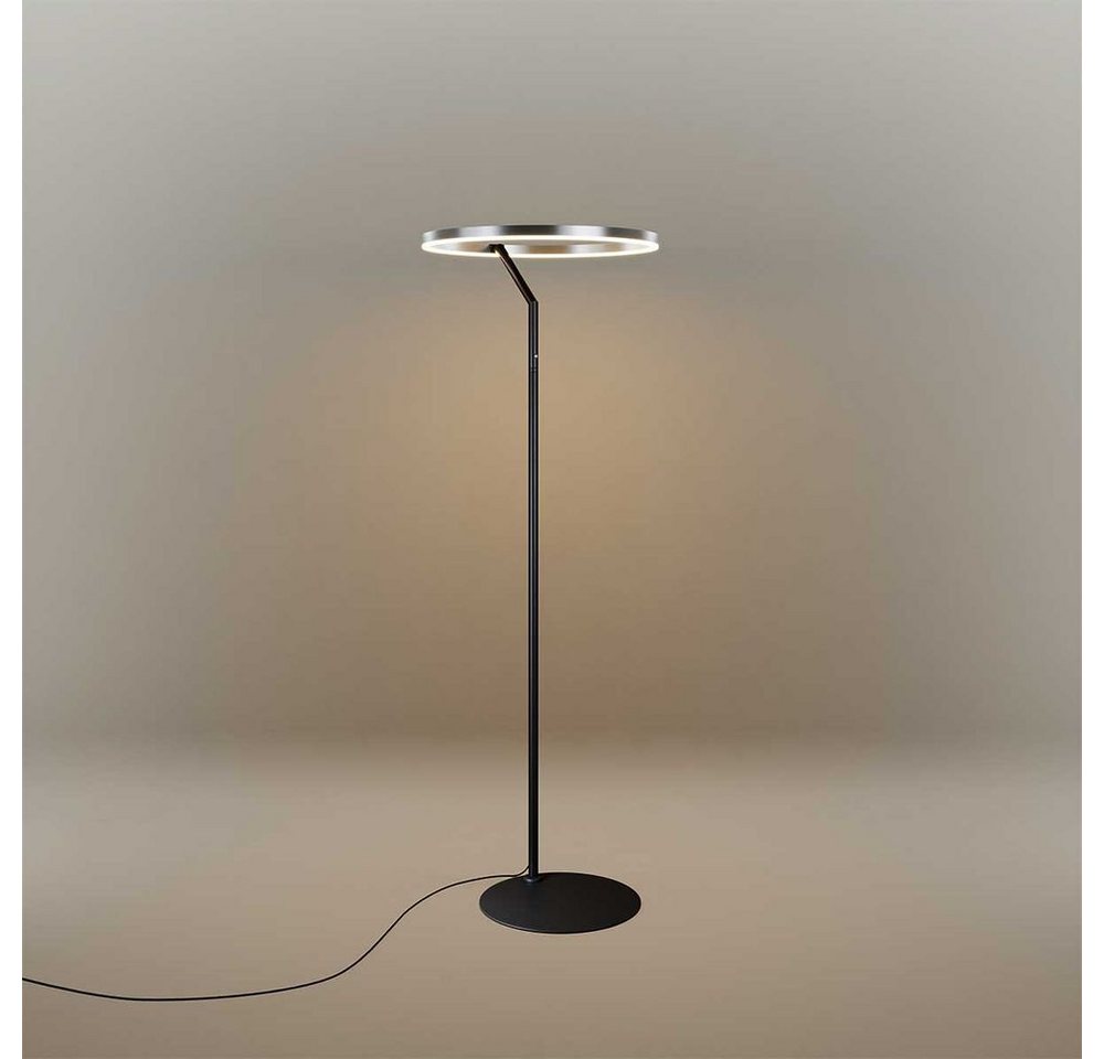 s.luce Stehlampe Ring LED-Stehleuchte Ø 60cm mit Touchdimmer Alu-Gebürstet, Schwarz, Warmweiß s.luce Stehlampe Ring LED-Stehleuchte Ø 60cm mit Touchdimmer Alu-Gebürstet, Schwarz, Warmweiß von s.luce