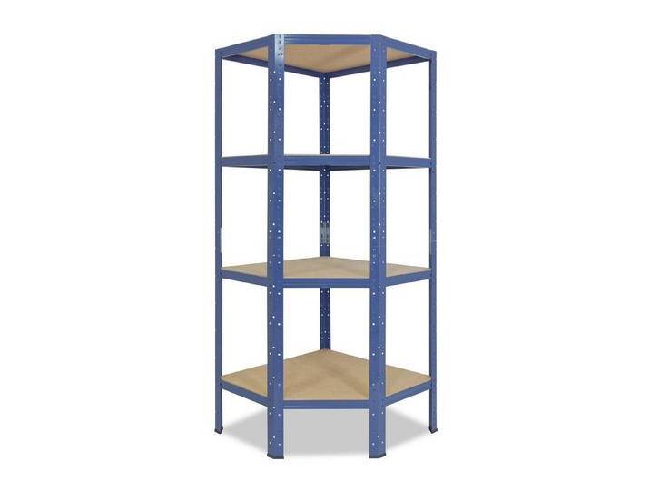 shelfplaza Eckregal HOME, 155x60x30cm blau, Metall Eckregal stehend mit 4 Böden, blau von OTTO