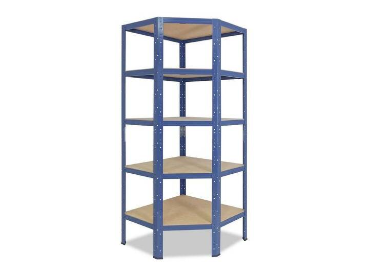 shelfplaza Eckregal HOME, 180x60x30cm blau, Metall Eckregal stehend mit 5 Böden, blau von OTTO