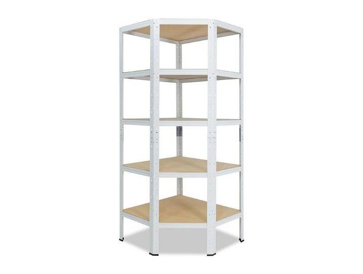 shelfplaza Eckregal HOME, 200x60x30cm weiß, Metall Eckregal stehend mit 5 Böden, weiß von OTTO