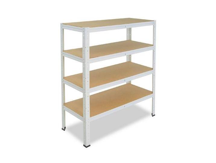 shelfplaza Schwerlastregal HOME, 115x120x45cm weiß, 4 Böden, Kellerregal, Garagenregal, Steckregal, weiß von OTTO