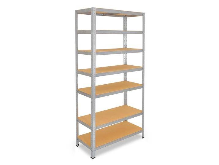 shelfplaza Schwerlastregal HOME, 155x100x40cm verzinkt, 7 Böden, Kellerregal, Garagenregal, Steckregal, silberfarben von OTTO
