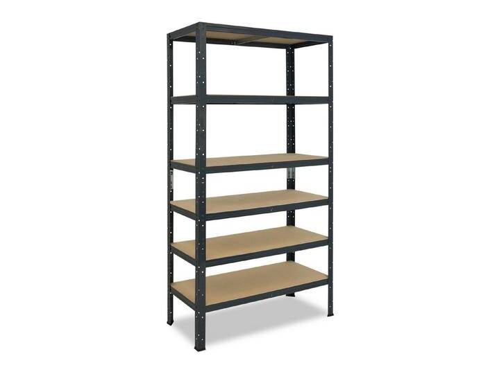 shelfplaza Schwerlastregal HOME, 180x100x23cm anthrazit, 6 Böden, Kellerregal, Garagenregal, Steckregal, schwarz von OTTO