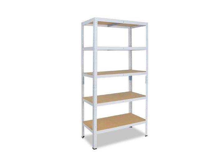 shelfplaza Schwerlastregal HOME, 180x100x23cm weiß, 5 Böden, Kellerregal, Garagenregal, Steckregal, weiß von OTTO