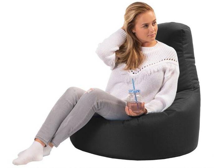 sunnypillow Sitzsack Gaming Sitzsack XXL mit Styropor Füllung für Kinder & Erwachsene, schwarz, Schwarz von OTTO