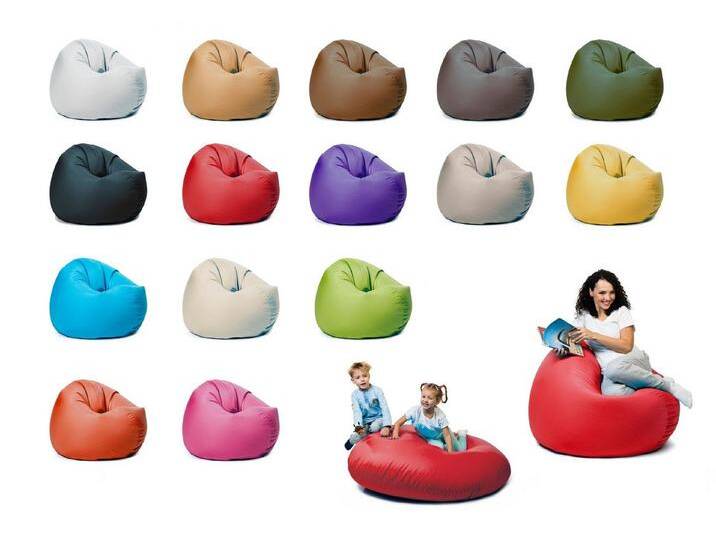 sunnypillow Sitzsack mit Styropor Füllung Outdoor & Indoor für Kinder und Erwachsene, rot, Rot von OTTO