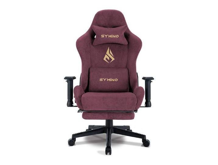 symino Gaming-Stuhl Premium Alcantara Stoff, ergonomischer, Serie MP, rot von OTTO