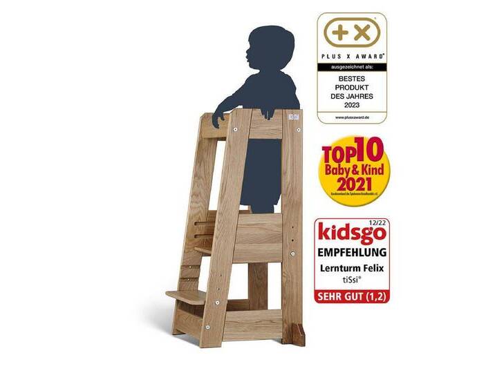 tiSsi® Stehhilfe Lernturm / Entdeckerturm Felix, Eiche natur, beige, Eiche, Eiche natur von OTTO