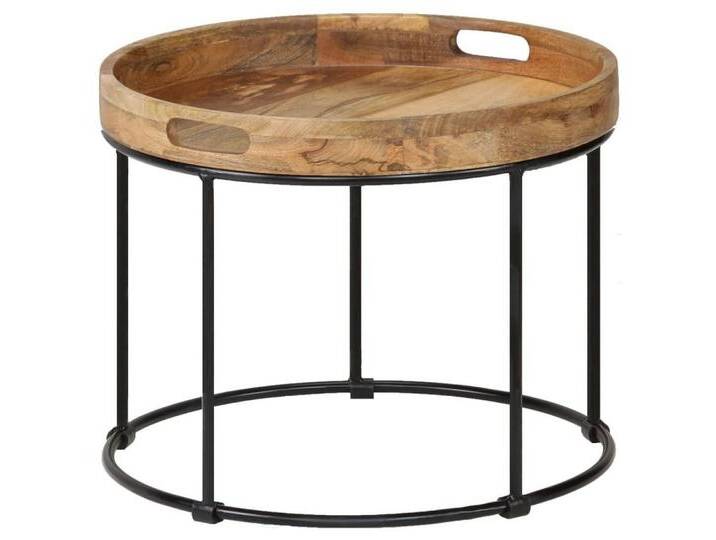 tinkaro Couchtisch ARAMIS Mangoholz Massiv Tablett Tisch Braun (1-St), braun von OTTO