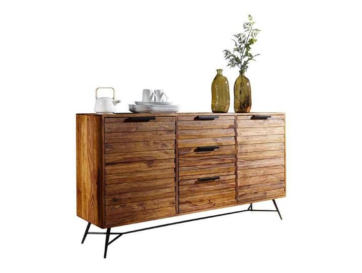 tinkaro Sideboard NALI Kommode Anrichte industrial Mango, Walnuss Finish Möbel, braun von OTTO