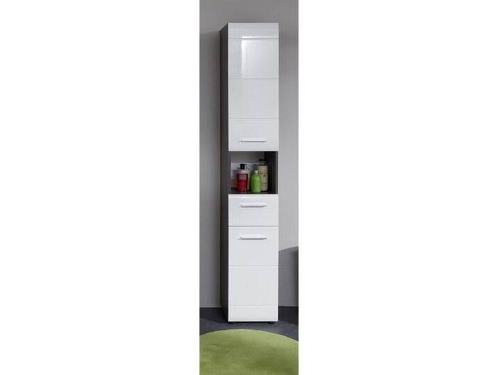 trendteam Hochschrank Badhochschrank Highboard Badschrank Badezimmerschrank 30 x 182 x 31 cm, grau weiß von OTTO